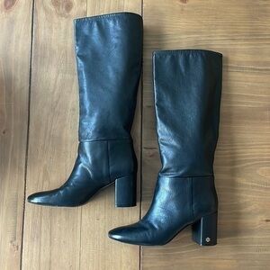 Tory Burch Black Leather Knee Boots